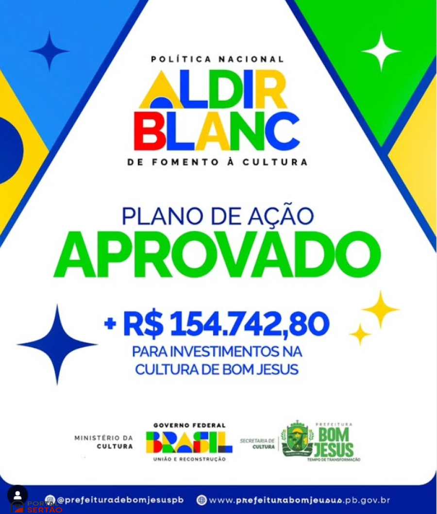 Bom Jesus garante recursos da Lei Aldir Blanc para o período de 2025 a 2028