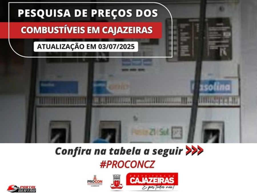 Pesquisa do Procon aponta variação nos preços de combustíveis em Cajazeiras; confira os dados