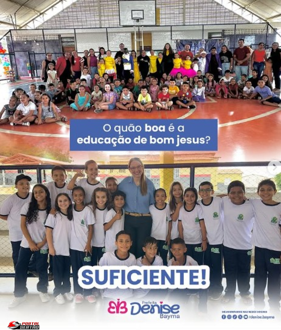 Prefeita Denise Bayma reforça compromisso com a educação e o futuro das crianças em Bom Jesus