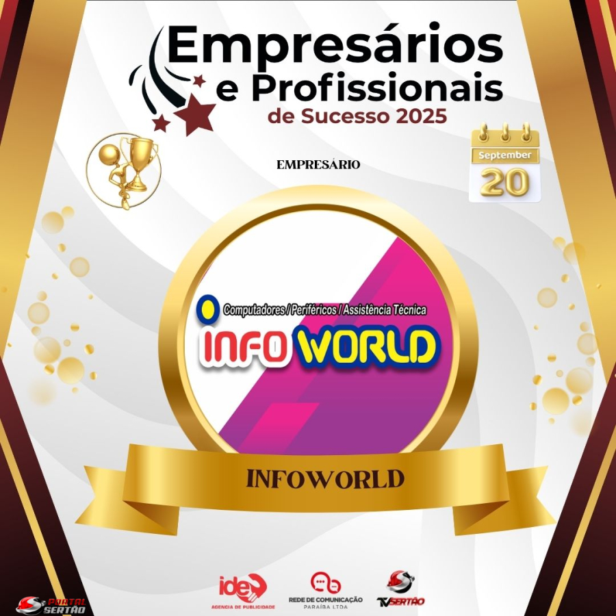 Info World é reconhecida no Empresários e Profissionais de Sucesso 2025 em Cajazeiras