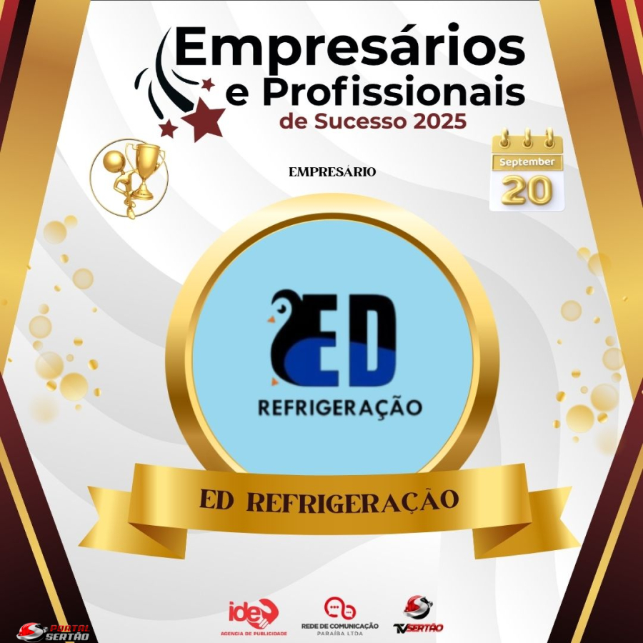 Ed Refrigeração é homenageada no Empresários e Profissionais de Sucesso 2025 em Cajazeiras