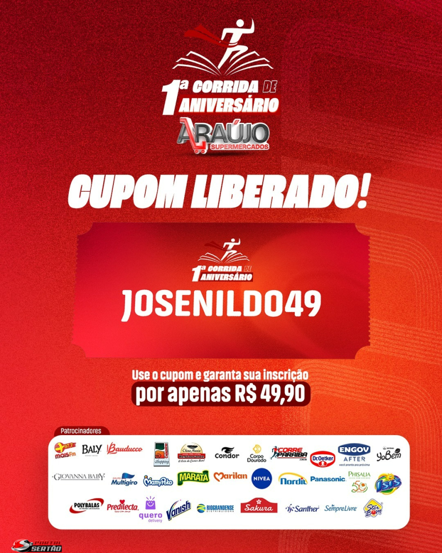 Araújo Supermercados realiza a 1ª Corrida de Aniversário em Cajazeiras