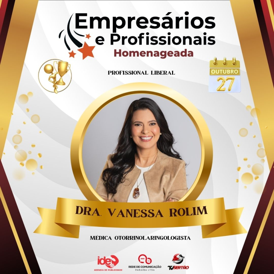 Médica Vanessa Rolim será homenageada no “Empresários e Profissionais 2025”