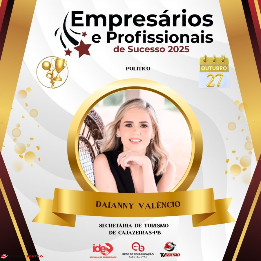 Com dedicação e estratégia, a Secretária de Turismo será homenageada no evento “Empresários e Profissionais de Sucesso 2025” por transformar a paisagem cultural e econômica da cidade.